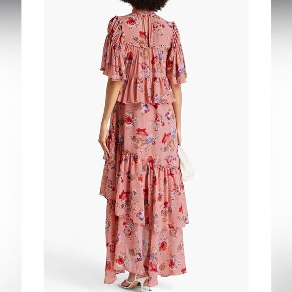 Cinq a Sept Jamie Floral Georgette Tiered Maxi Dress 4 - Picture 2 of 7